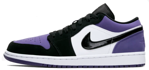 Кроссовки Nike Air Jordan 1 Low White/Black-Court Purple