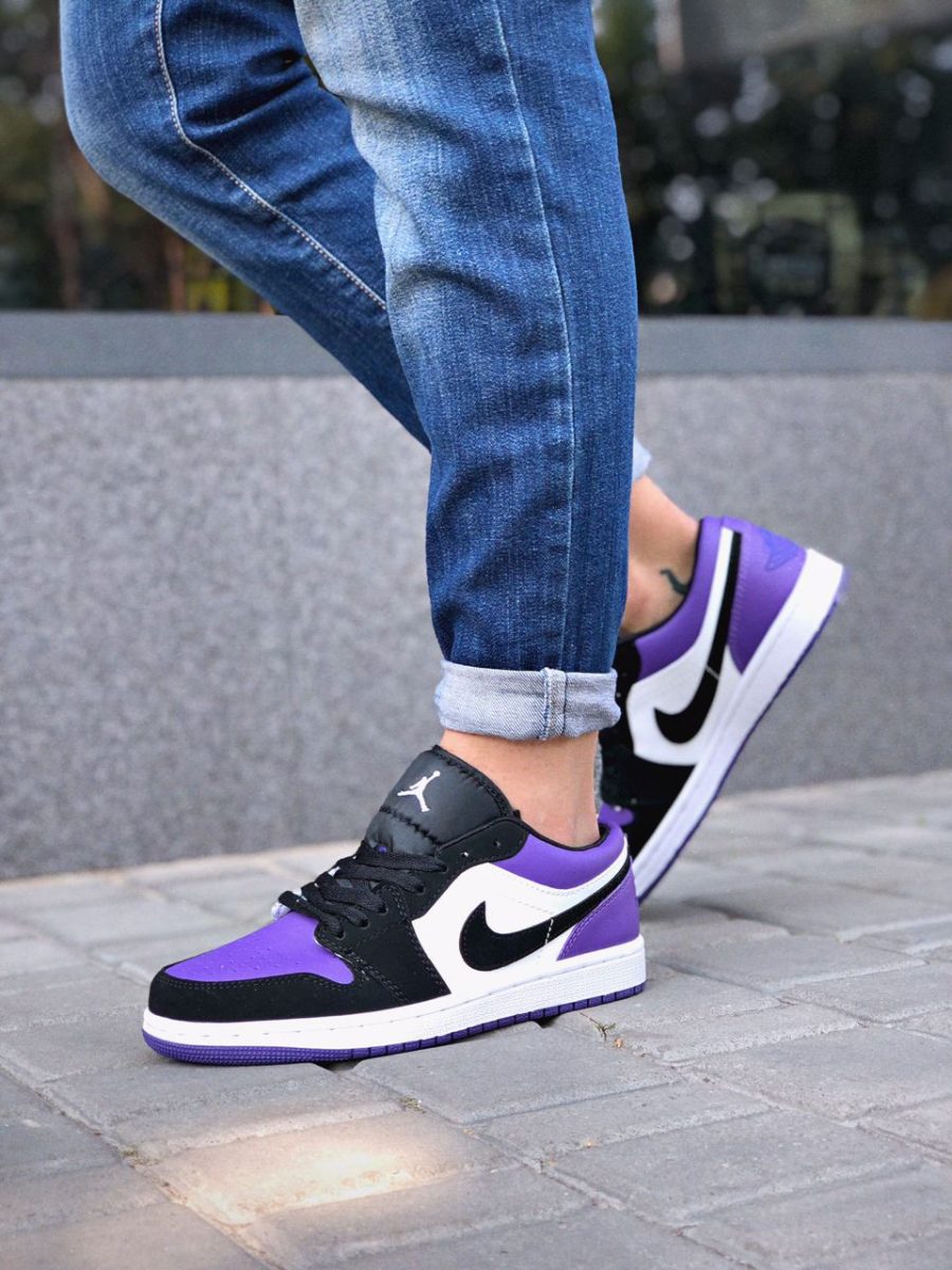 Кросівки Nike Air Jordan 1 Low White/Black-Court Purple