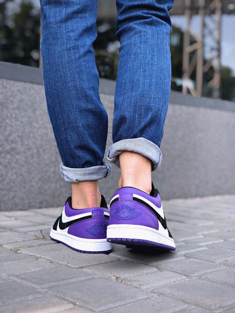 Кросівки Nike Air Jordan 1 Low White/Black-Court Purple