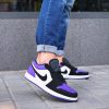 Кросівки Nike Air Jordan 1 Low White/Black-Court Purple