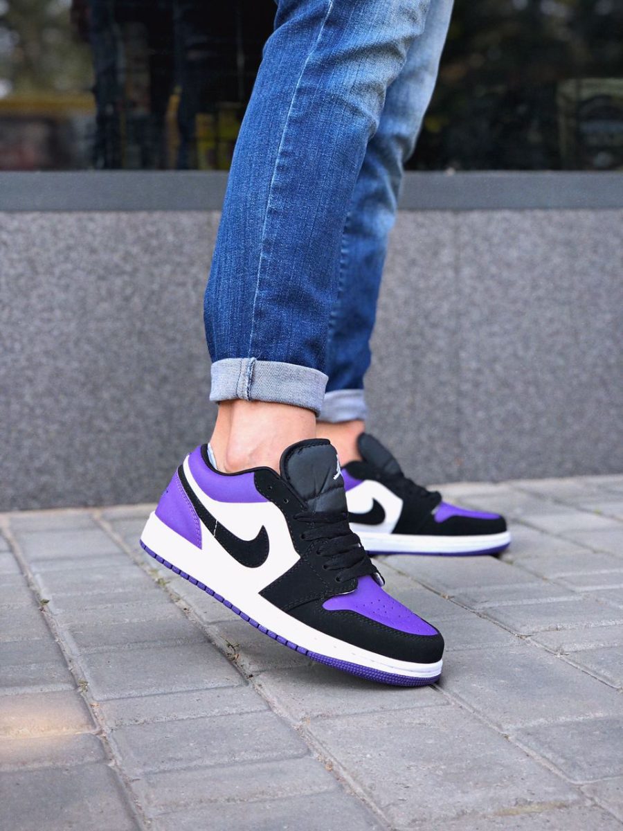 Кросівки Nike Air Jordan 1 Low White/Black-Court Purple