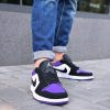 Кросівки Nike Air Jordan 1 Low White/Black-Court Purple