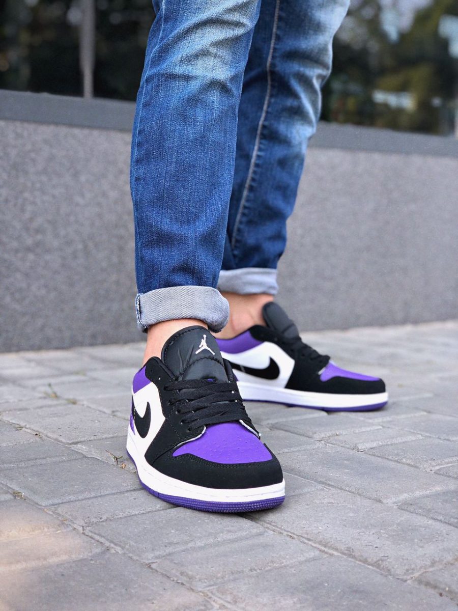 Кросівки Nike Air Jordan 1 Low White/Black-Court Purple