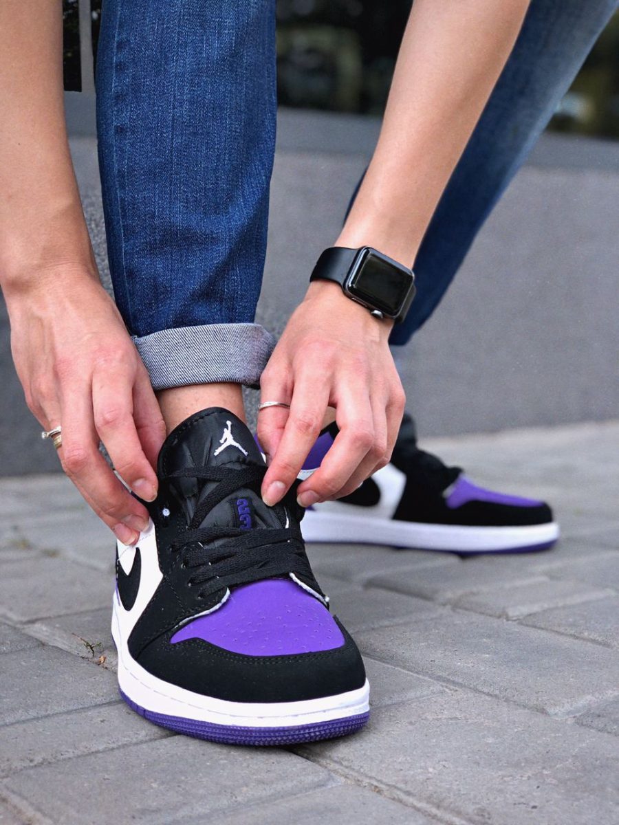Кросівки Nike Air Jordan 1 Low White/Black-Court Purple