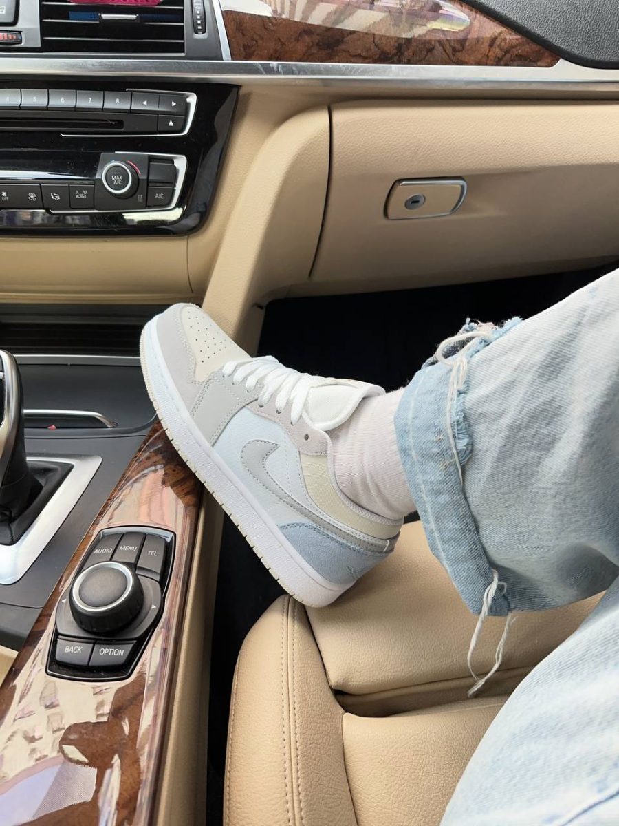 Кросівки Nike Air Jordan 1 Low Paris White/Sky Grey — Football Grey