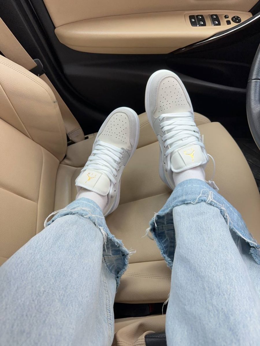 Кросівки Nike Air Jordan 1 Low Paris White/Sky Grey — Football Grey