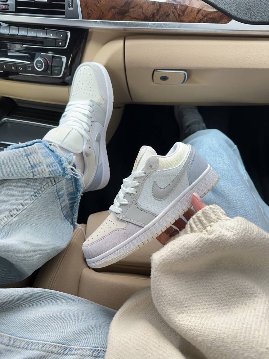 Кросівки Nike Air Jordan 1 Low Paris White/Sky Grey — Football Grey