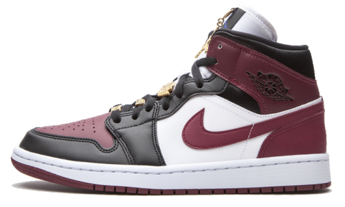 Кроссовки Nike Air Jordan 1 Mid SE Black Dark Beetroot