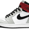 Кросівки Nike Air Jordan 1 Retro High OG White/Black-Light Smoke Grey-Varsity Red