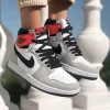 Кросівки Nike Air Jordan 1 Retro High OG White/Black-Light Smoke Grey-Varsity Red