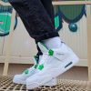 Кроссовки Nike Air Jordan 4 Retro Metallic Pack White/Pine Green