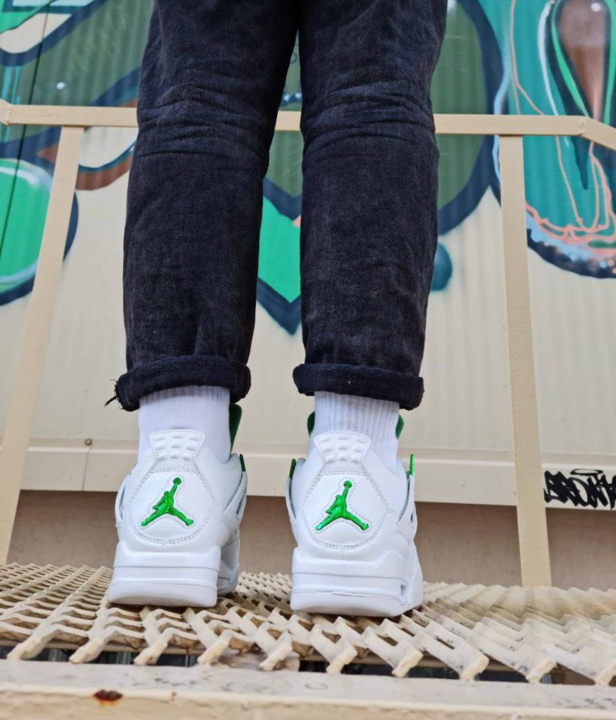 Кроссовки Nike Air Jordan 4 Retro Metallic Pack White/Pine Green