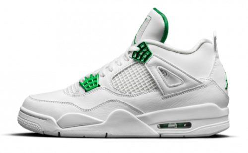 Кроссовки Nike Air Jordan 4 Retro Metallic Pack White/Pine Green