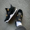 Кроссовки Nike Air Jordan 4 Retro Royalty Black/Metallic Gold-White