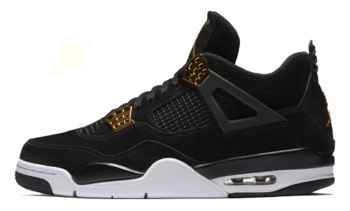 Кроссовки Nike Air Jordan 4 Retro Royalty Black/Metallic Gold-White
