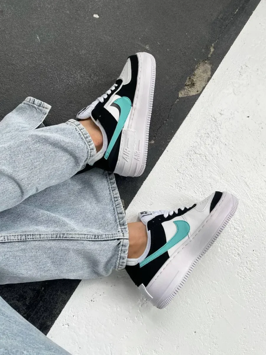 Кросівки Nike Force 1 Low Shadow White Black Aurora