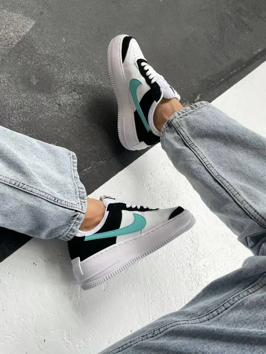 Кросівки Nike Force 1 Low Shadow White Black Aurora