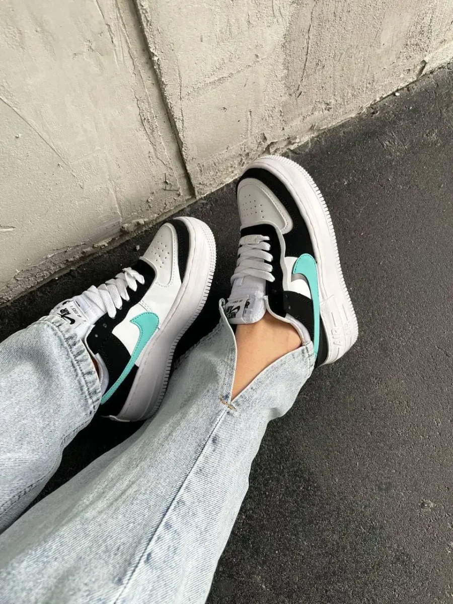 Кросівки Nike Force 1 Low Shadow White Black Aurora