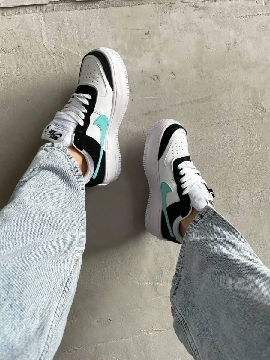Кросівки Nike Force 1 Low Shadow White Black Aurora