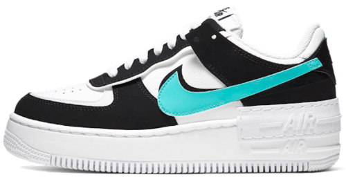 Кроссовки Nike Force 1 Low Shadow White Black Aurora