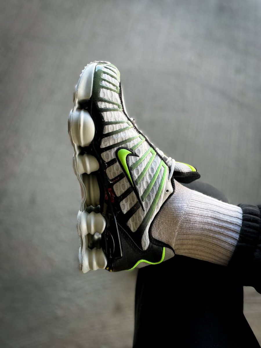 Кроссовки Nike Shox TL Wolf Grey/Lime Blast