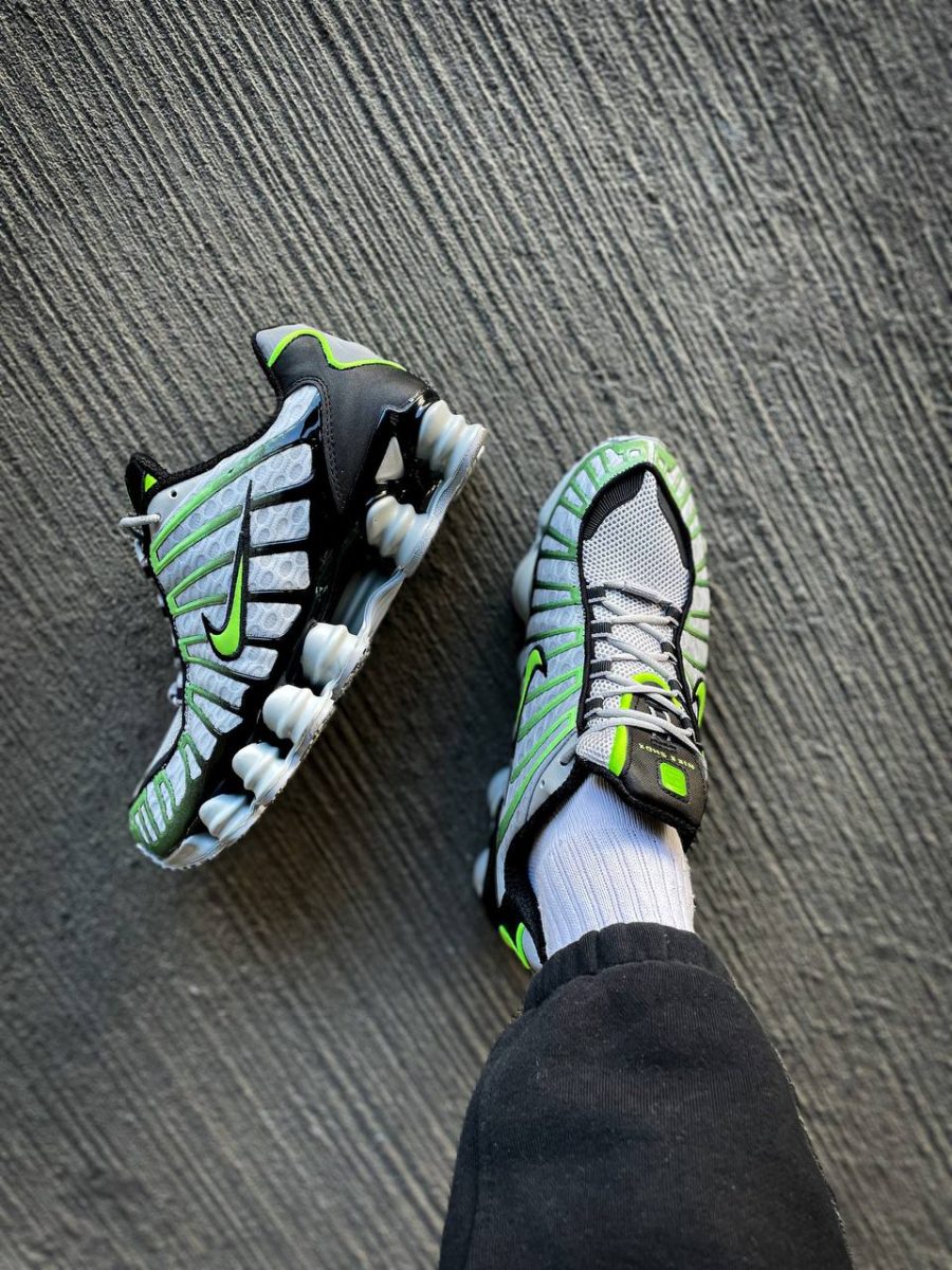 Кроссовки Nike Shox TL Wolf Grey/Lime Blast