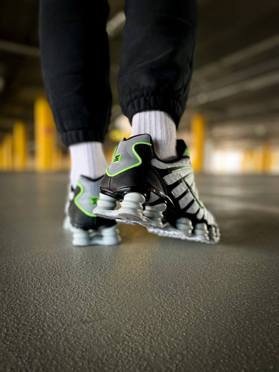 Кроссовки Nike Shox TL Wolf Grey/Lime Blast