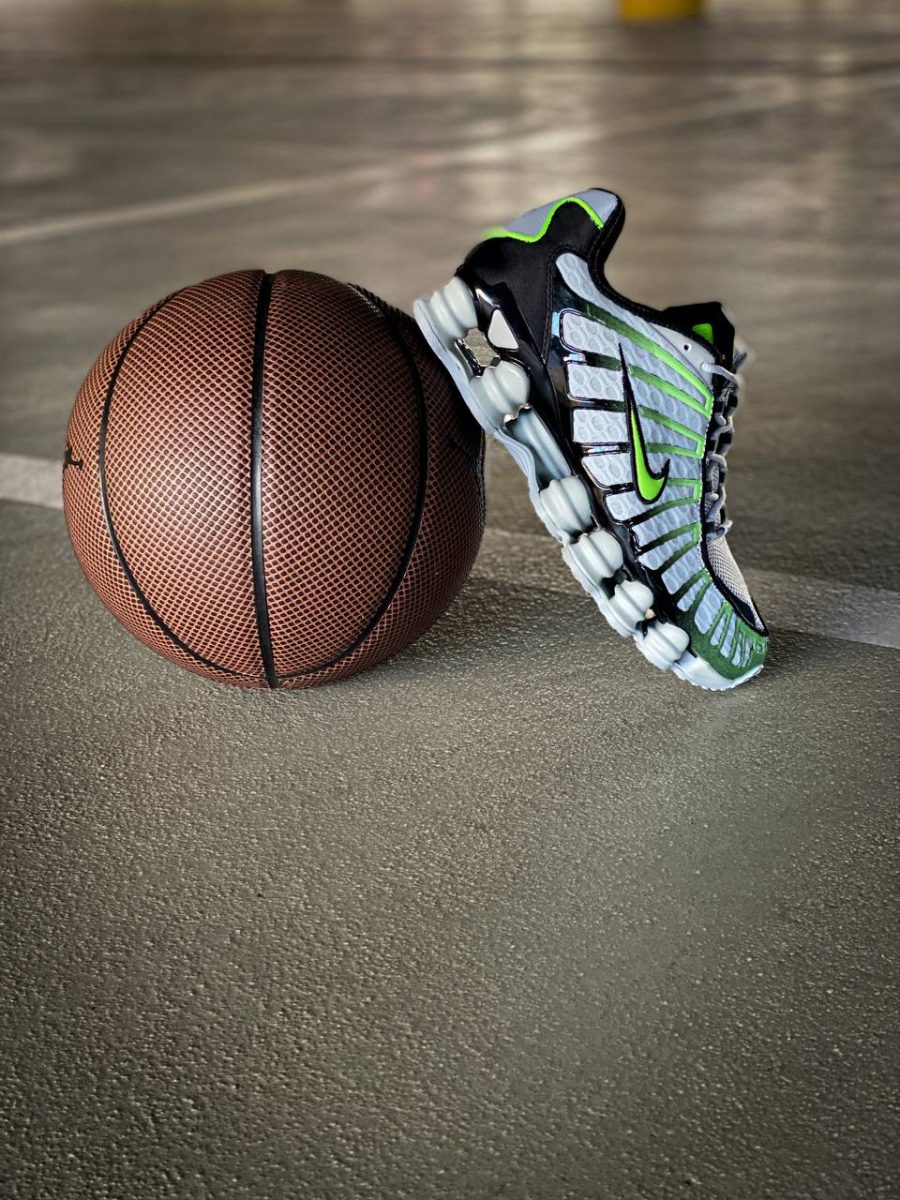 Кроссовки Nike Shox TL Wolf Grey/Lime Blast