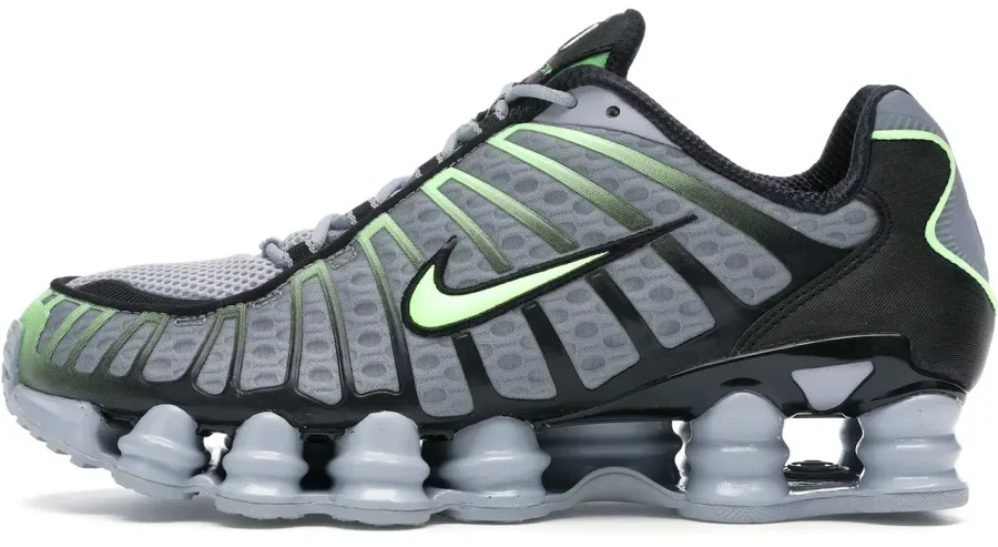 Кроссовки Nike Shox TL Wolf Grey/Lime Blast
