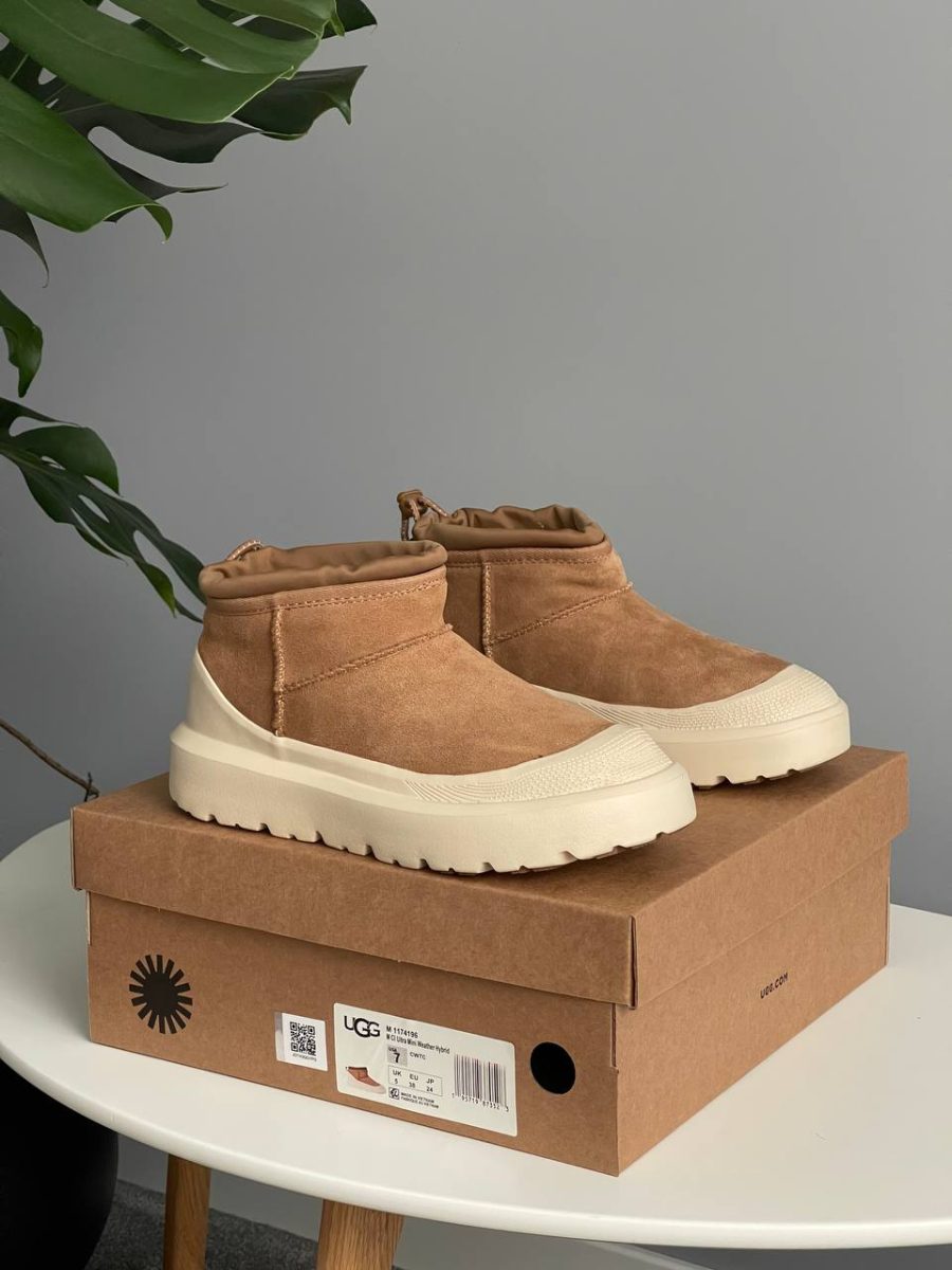 Черевики UGG Cl Ultra Mini Weather Hybrid Chestnut White