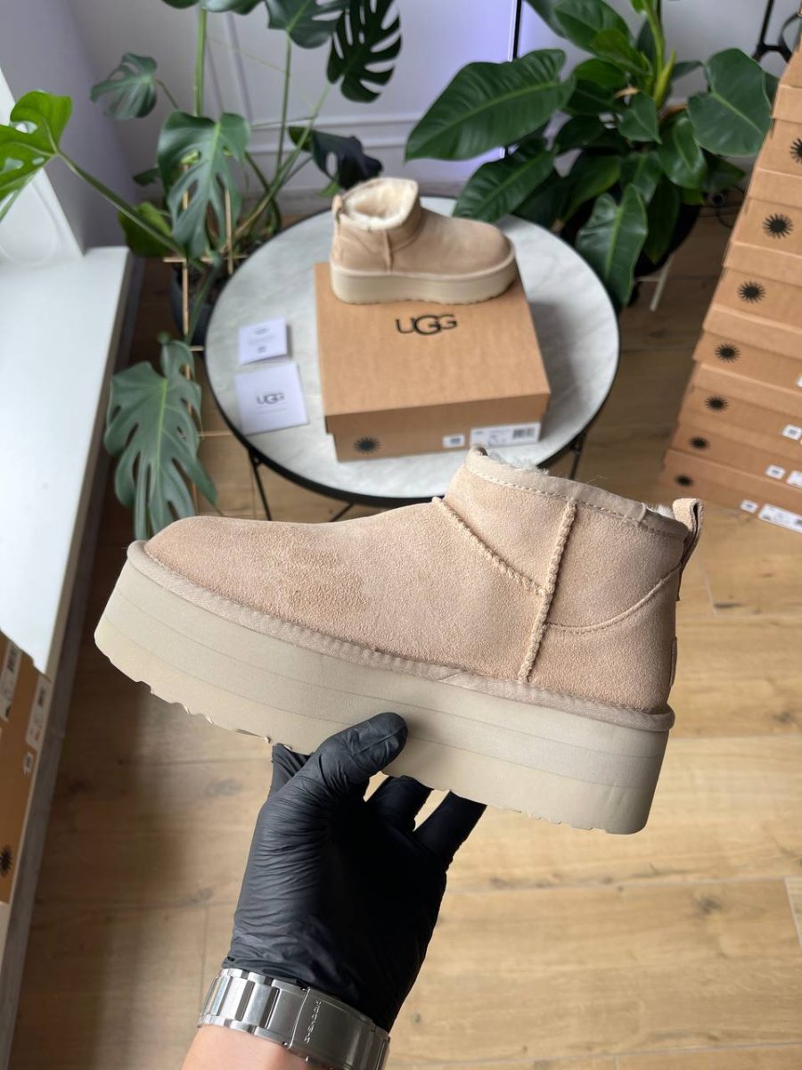 Ботинки UGG Classic Ultra Mini Platform Beige