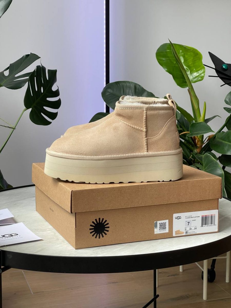 Ботинки UGG Classic Ultra Mini Platform Beige
