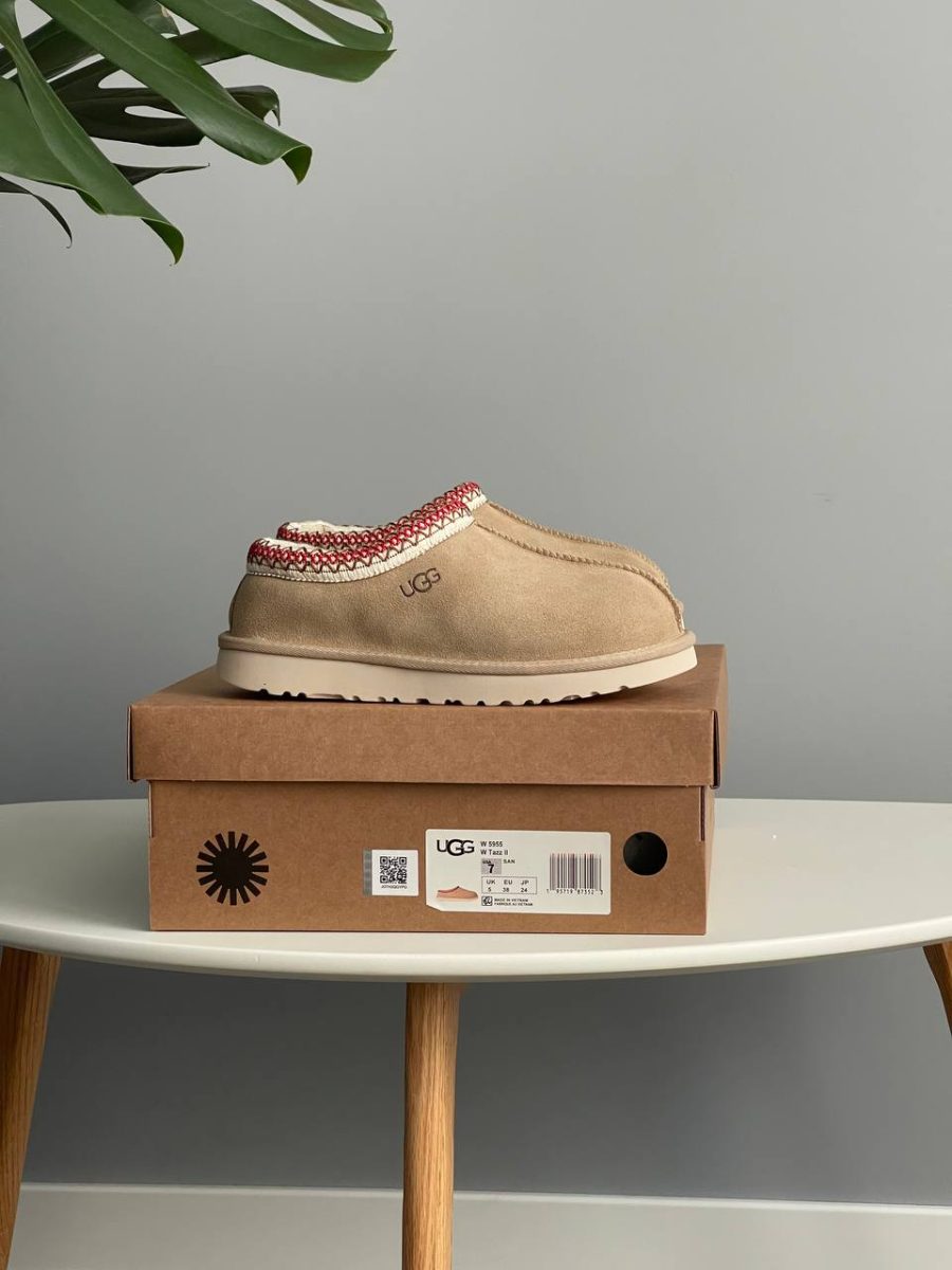 Тапочки UGG Tasman Slipper Sand Dark Cherry