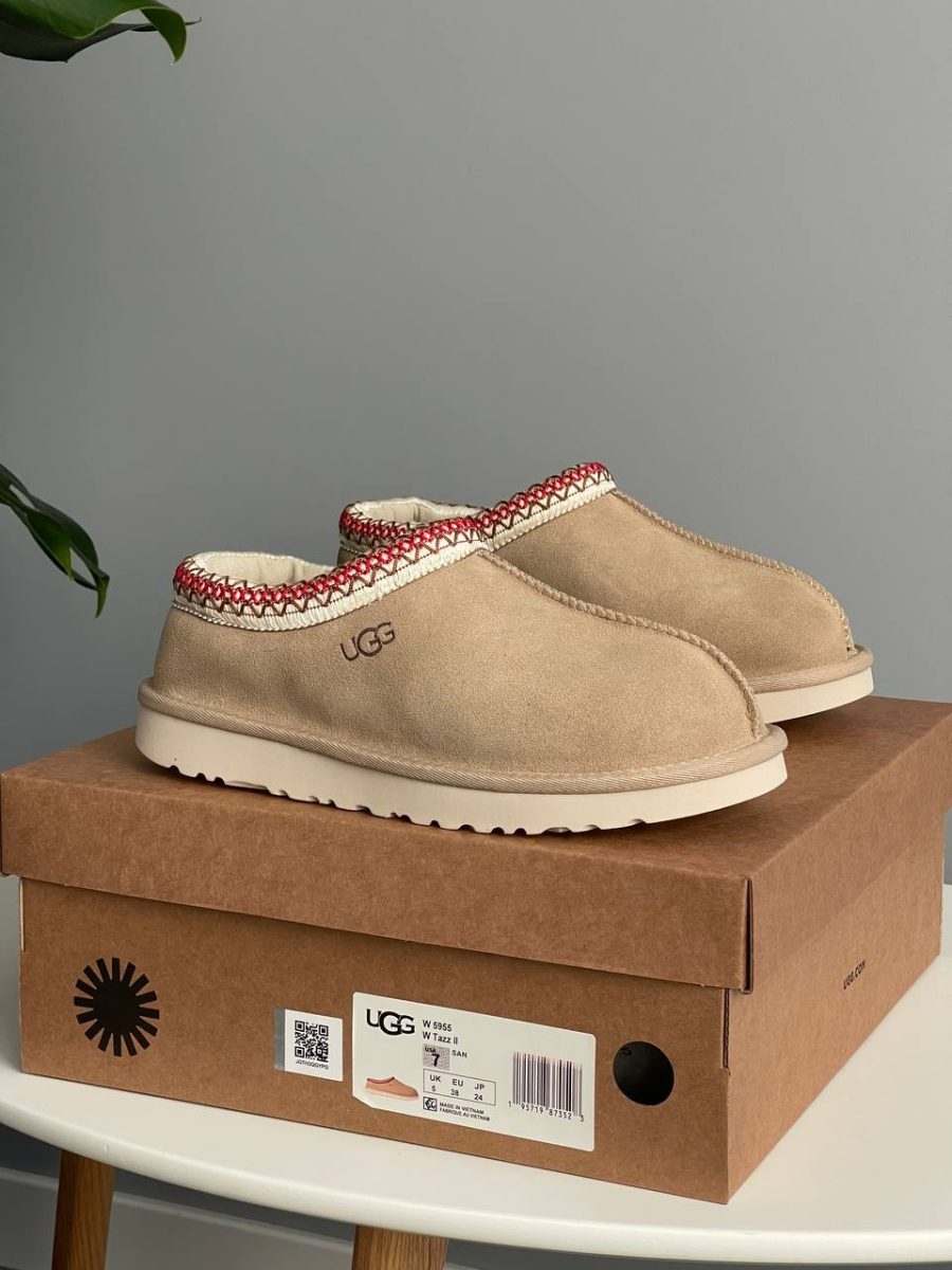 Тапочки UGG Tasman Slipper Sand Dark Cherry