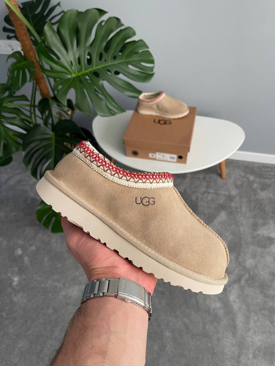 Тапочки UGG Tasman Slipper Sand Dark Cherry