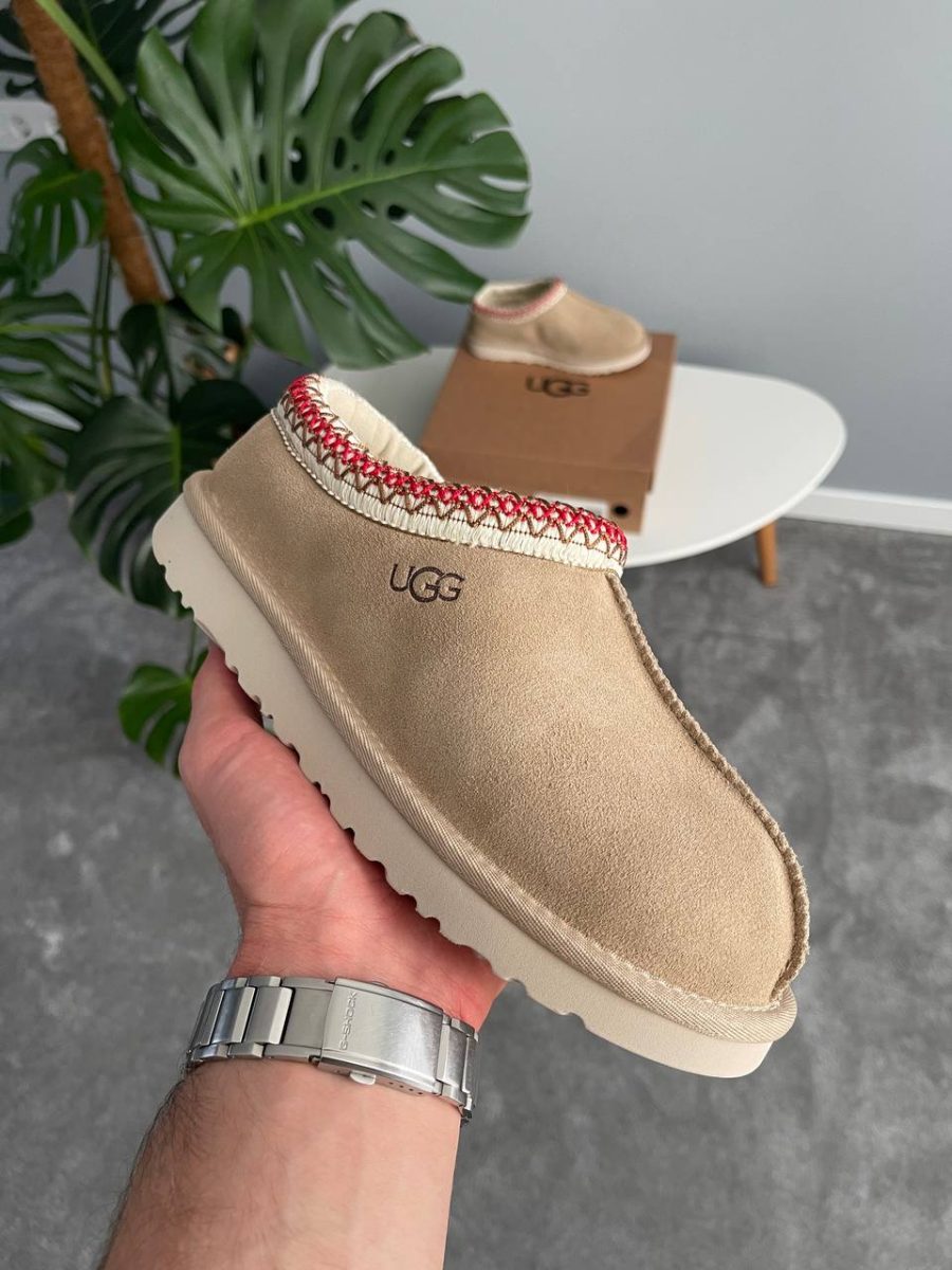 Тапочки UGG Tasman Slipper Sand Dark Cherry